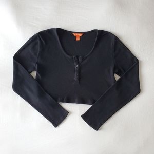 Joe Fresh | Cropped Waffle Henley